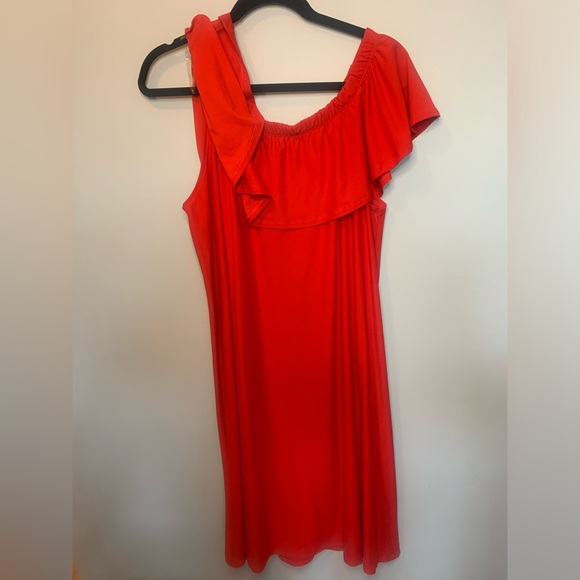 NWOT Plus size red off the shoulder dress - Picture 3 of 4
